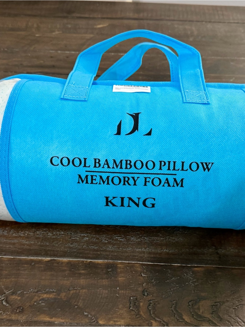 Cool Bamboo Memory Foam Pillow - King - Blue